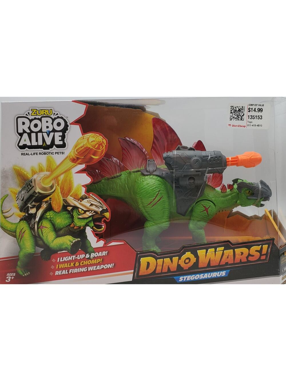 Robo Alive Dino Wars Stegosaurus Robotic Pet Figure